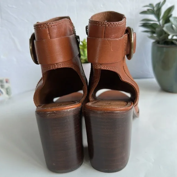 Frye Danica Harness Boot, Brown Smooth Vintage Leather, Sz 10 M - Picture 3 of 16